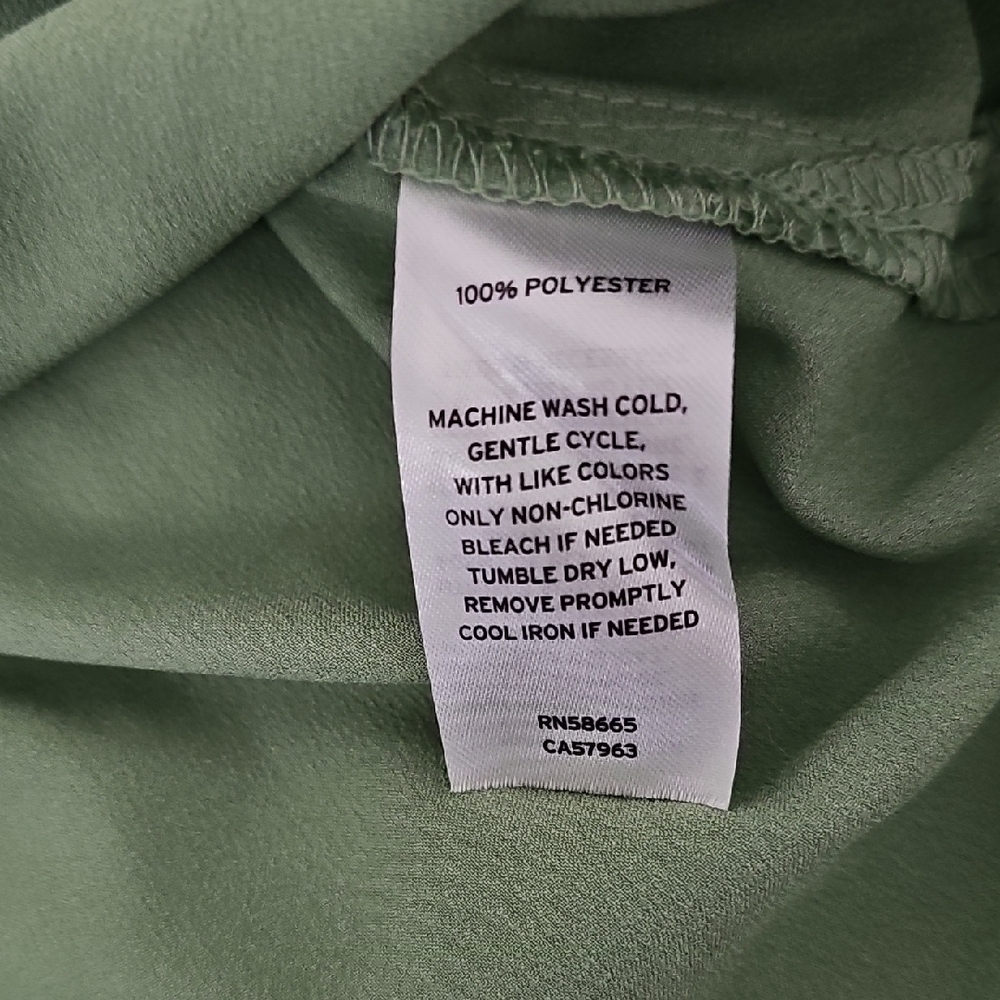 Nordstrom Women's Sage Green Satin-Effect 2 Piece Pajama/Lounge Set Size XS - Picture 8 of 12